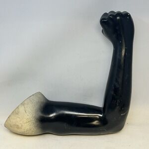 Vintage Black Male Mannequin Arm Fist Art Industrial Display Prop